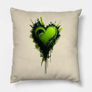 "Heartbeat of the Earth" Organic Graffiti Print Pillow