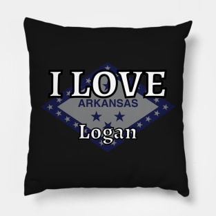 I LOVE Logan | Arkensas County Pillow