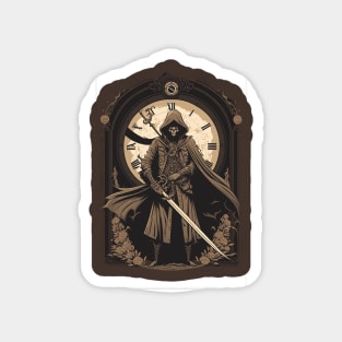 The Final Countdown: Steampunk Grim Reaper Magnet