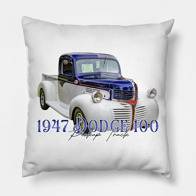 1947 Dodge 100 Pickup Truck Pillow by Gestalt Imagery