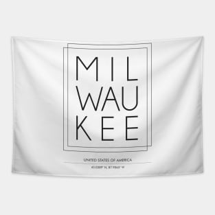 Milwaukee City minimal Typography Tapestry