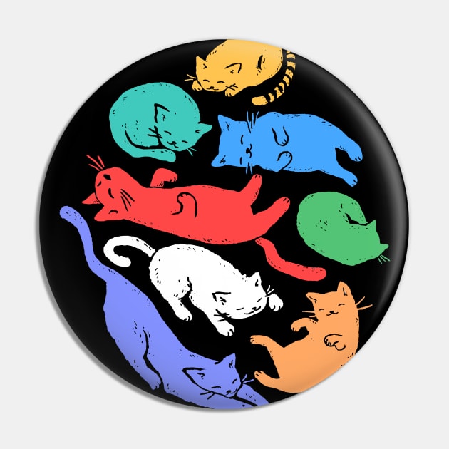 Sleeping Cats Pin by FoxShiver