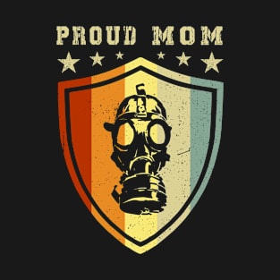 Proud Fireman Mom - Vintage Proud Fireman Mother Day Gift T-Shirt