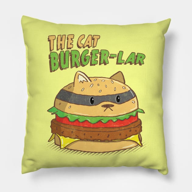 The Cat Burger-Lar Pillow by Wasabi Snake