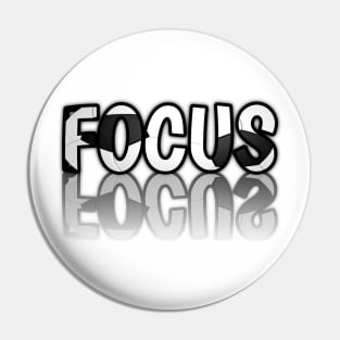 Focus - Soccer Lover - Football Futbol - Sports Team - Athlete Player - Motivational Quote Pin