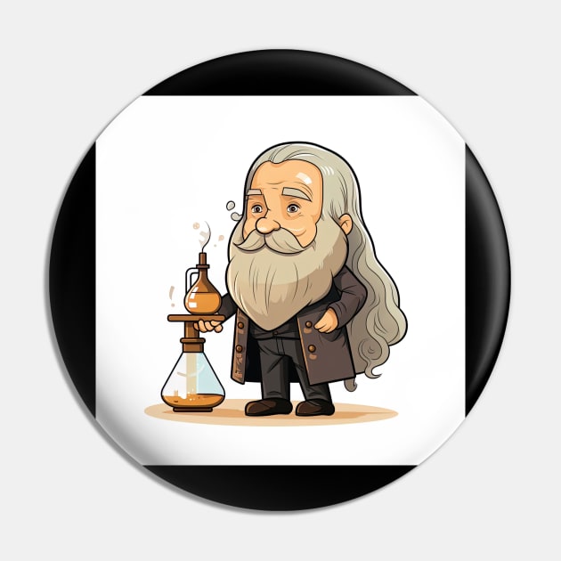 Dmitri Mendeleev Pin by ComicsFactory