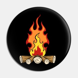 Campfire Camping Bonfire Pin