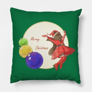 Santa Squirrel Pillow