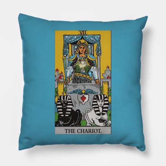 The Chariot Tarot Card Pillow by Star Scrunch