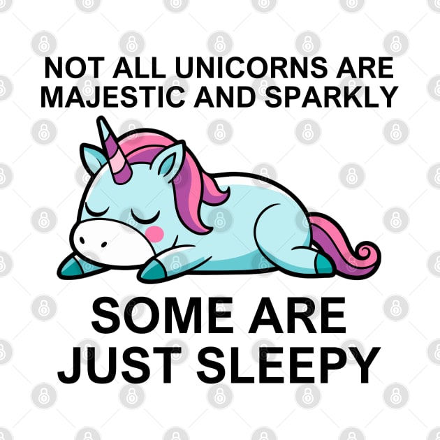 Funny Unicorn Some Are Just Sleepy by starryskin
