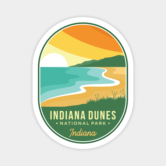 Indiana Dunes National Park Magnet by Mark Studio