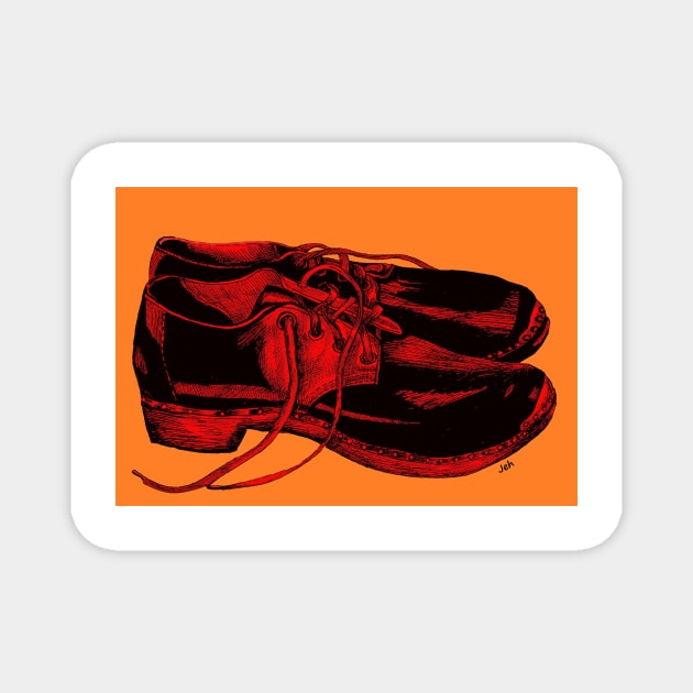 Red Clogs Magnet by inkle
