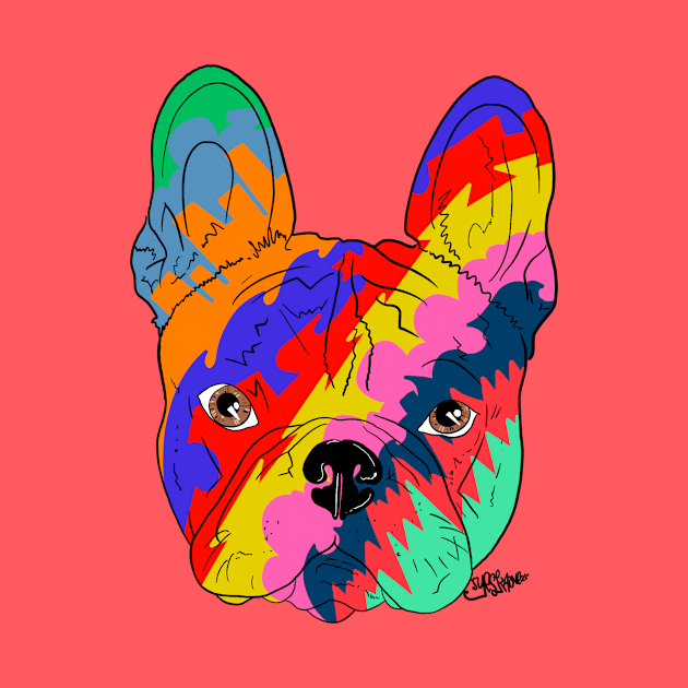 Disco Frenchie by Mister Dog Art