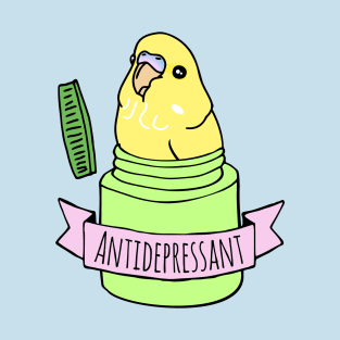 Antidepressant yellow Budgie T-Shirt