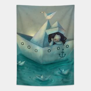 Paper Boat Tapestry