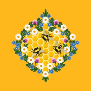 Bees on honeycomb T-Shirt