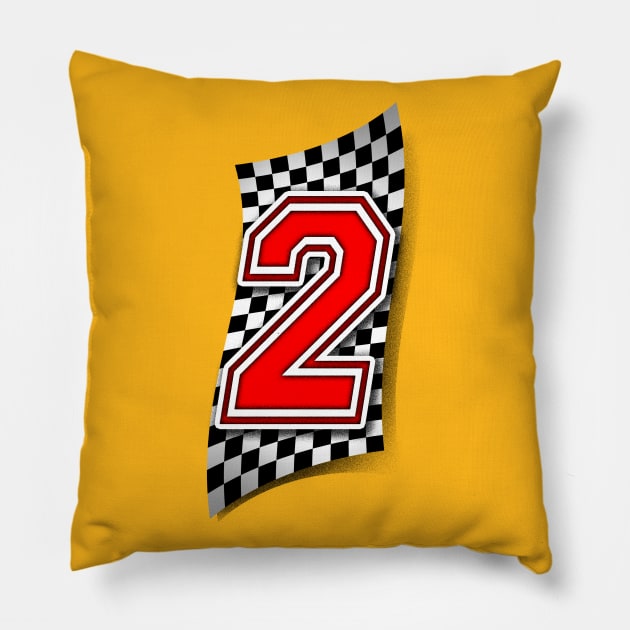 Racer Number X Pillow by Adatude