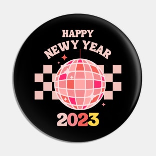 Happy New Year 2023 Disco Ball Pin