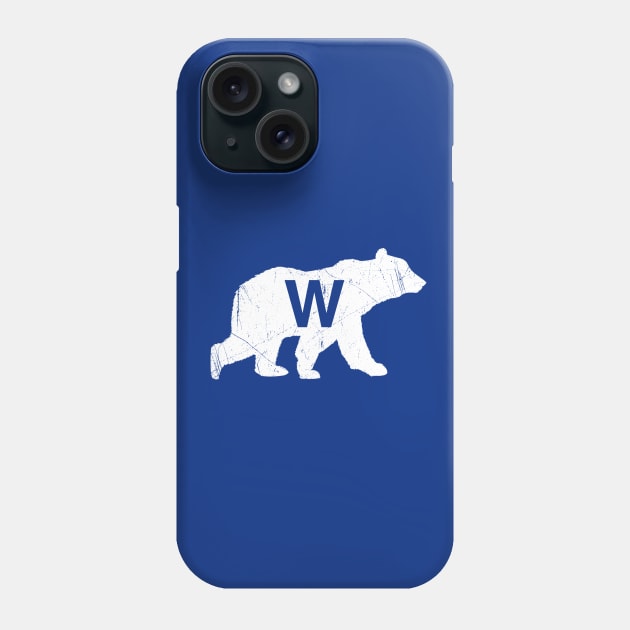 Vintage W Bear - Blue 1 Phone Case by KFig21