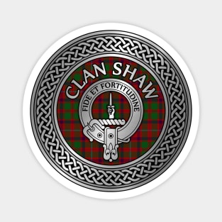 Clan Shaw Crest & Tartan Knot Magnet