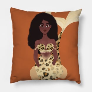 Leopard Black Mermaid Pillow