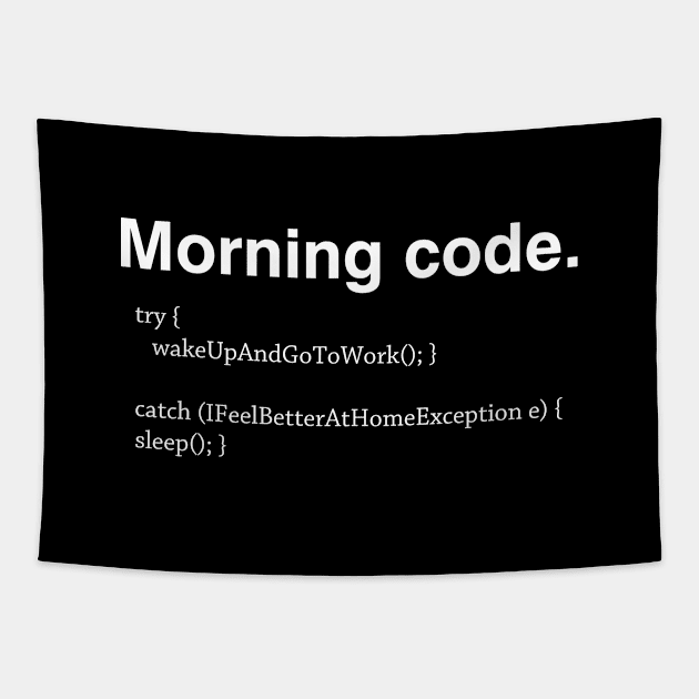 Morning Code Tapestry by YiannisTees