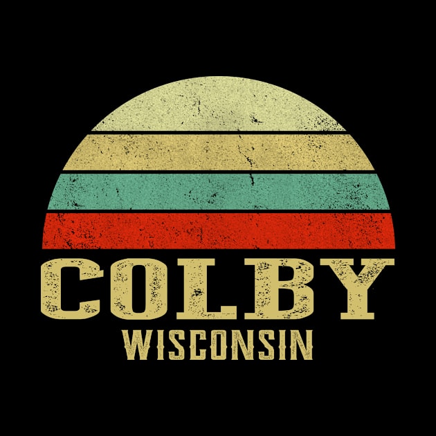 Colby Wisconsin Vintage Retro Sunset by Curry G