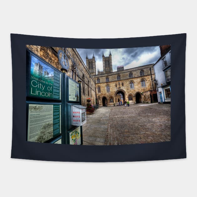 Cathedral Quarter City Of Lincoln UK Tapestry by tommysphotos