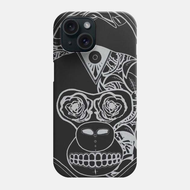 Sugarskull Gorilla Phone Case by Bollocks