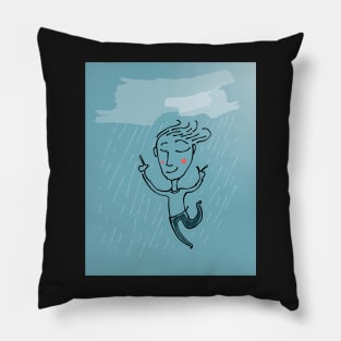 Dancing under the rain Pillow