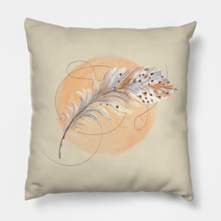 Minimalist Boho Feather Pillow