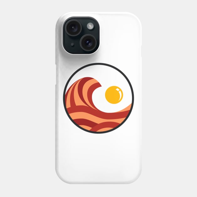 The Great Wave of Breakfast Phone Case by Sachpica