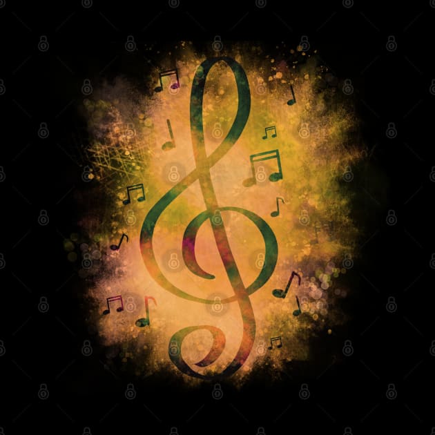 Treble clef note by Xatutik-Art