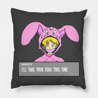 Easter bunnyboy RPG Gaming Style pink Pillow