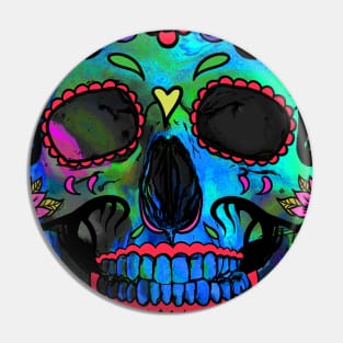 Bright skull for the celebration of the day of the dead - El Día de Muertos Pin