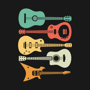 Guitars Classic Guitar Electric Guitar Retro Style T-Shirt