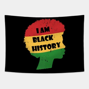 I Am Black History Juneteenth Afro Woman Celebrate Freedom Tapestry