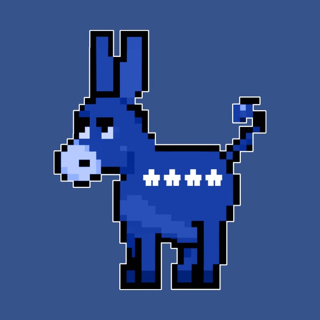 Democrat Donkey Pixel Art Political by Infinite Legacy Designs