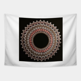 Pink and Gold Mandala Tapestry