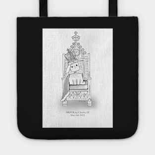 King Charles coronation bunny Tote