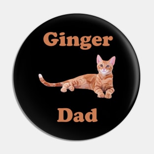 Ginger Cat Dad Pin