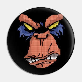 Pixel Gorilla - low-bit graphic effect - gift Pin