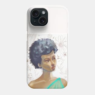 Nature's Goddess - Portrait of a Woman With Flowers Phone Case