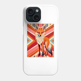 Spectrum Fox: Radiant Op Art Red Fox Phone Case