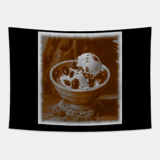 AI generated Chocolate Ice cream with beetles Tapestry