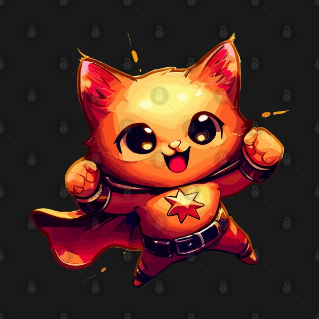 Cartoon Superhero cat by TomFrontierArt