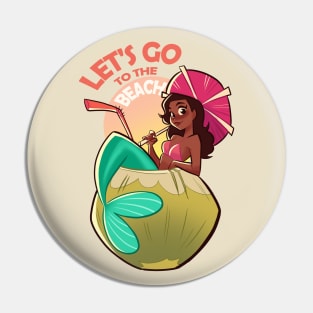 LET'S GO TO THE BEACH Pin