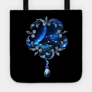 Zodiac constellation  gemini Tote