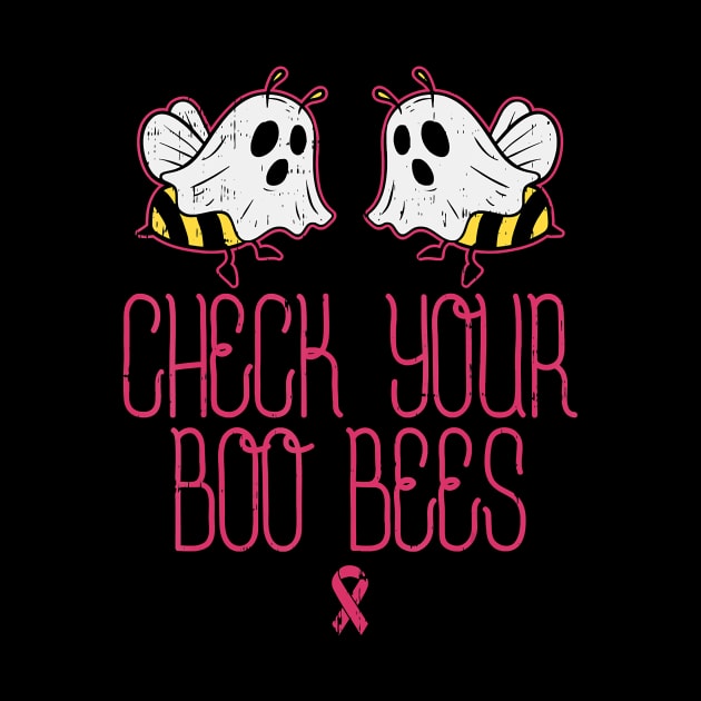 Check Your Boo Bees Breast Cancer Awareness Halloween by JaydeMargulies