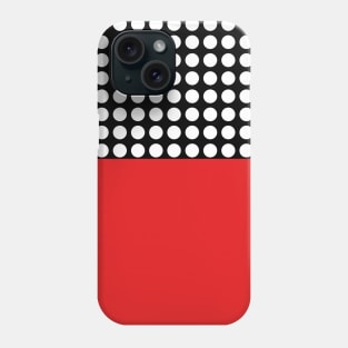 black and red with white dots Phone Case